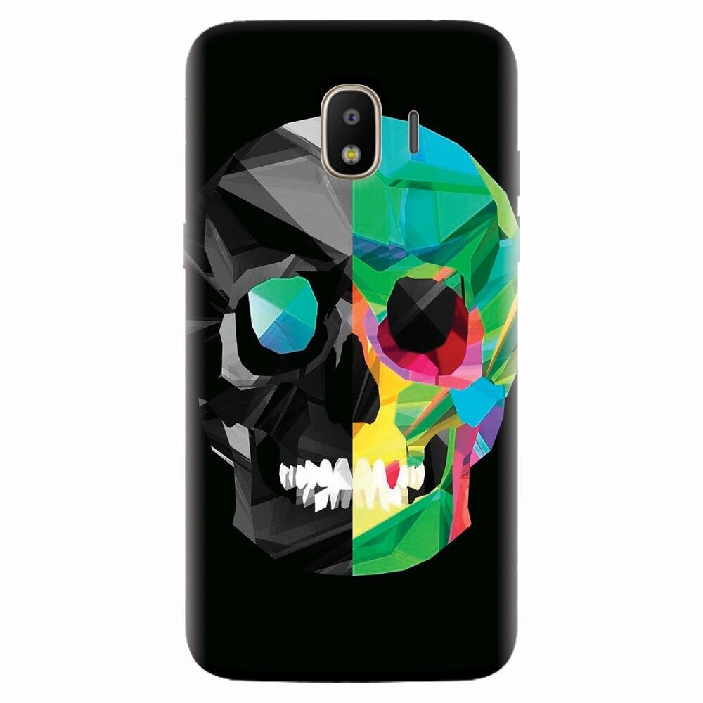 Husa silicon pentru Samsung Galaxy J2 pro 2018, Colorful Skull
