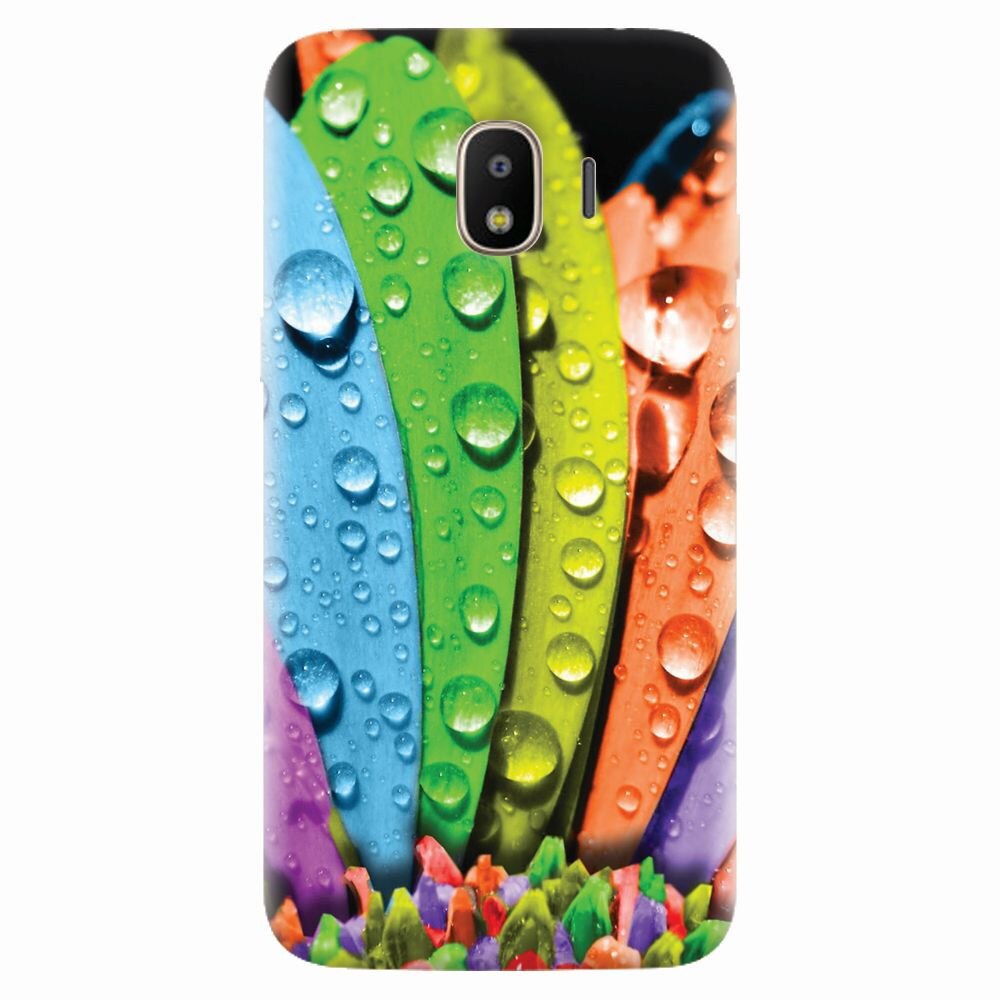 Husa silicon pentru Samsung Galaxy J4 2018, Colorful Daisy Petals