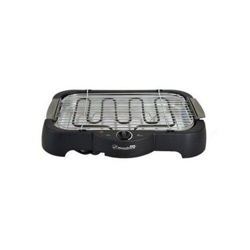 Gratar electric SKYS Hausberg, Putere 2000 W, Negru + Set cutite 3 piese CADOU