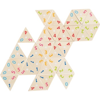 Domino triunghi, 76 piese, lemn Domino triunghi, 76 piese, lemn