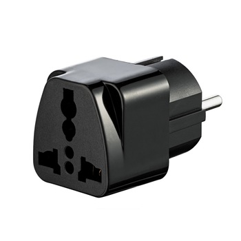 Adaptor priza universal negru Adaptor priza universal negru