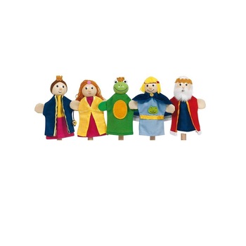 Set 5 marionete pentru deget, Regele Broscoi Set 5 marionete pentru deget, Regele Broscoi