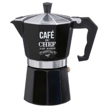 Espressor negru, capacitate 6 cesti JJA Espressor negru, capacitate 6 cesti JJA
