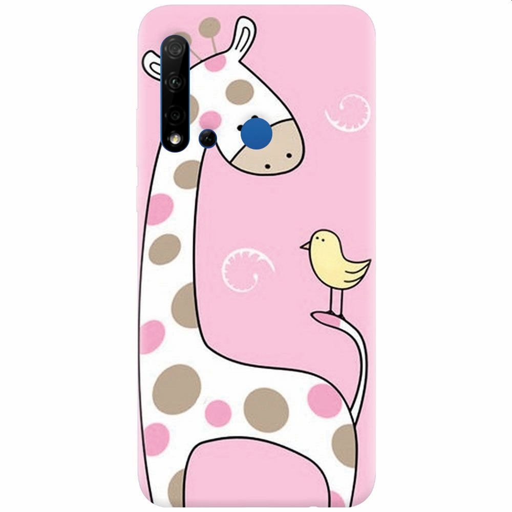 Husa silicon pentru Huawei P20 Lite (2019), Cute Giraffe