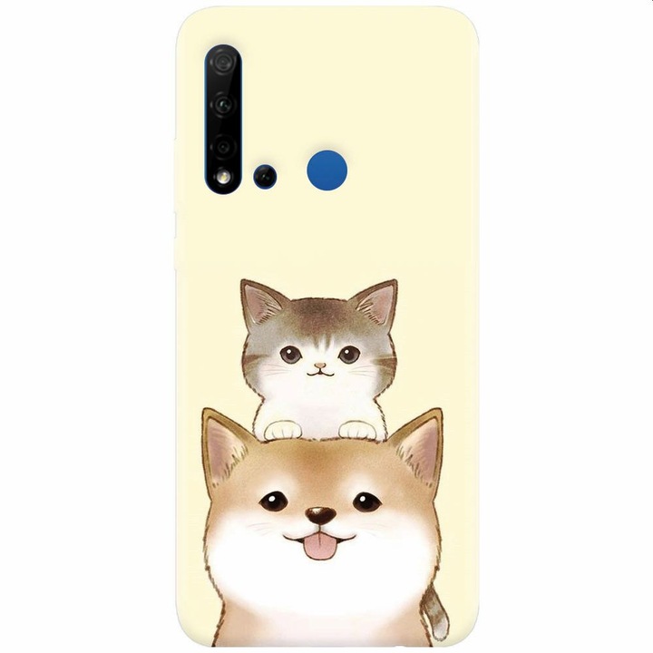Силиконов кейс съвместим с Huawei P20 Lite (2019), Two Cat