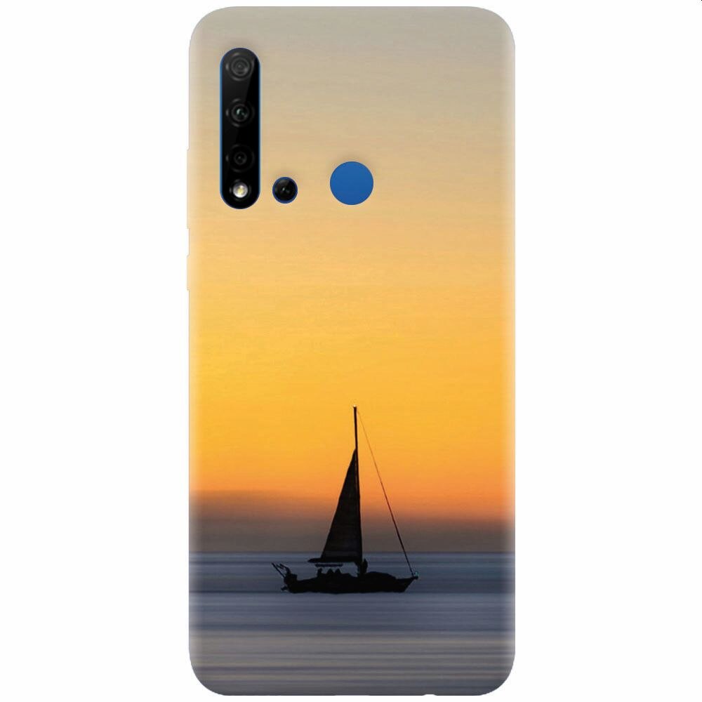 Husa silicon pentru Huawei P20 Lite (2019), Wind Sail Boat Ocean Sunset