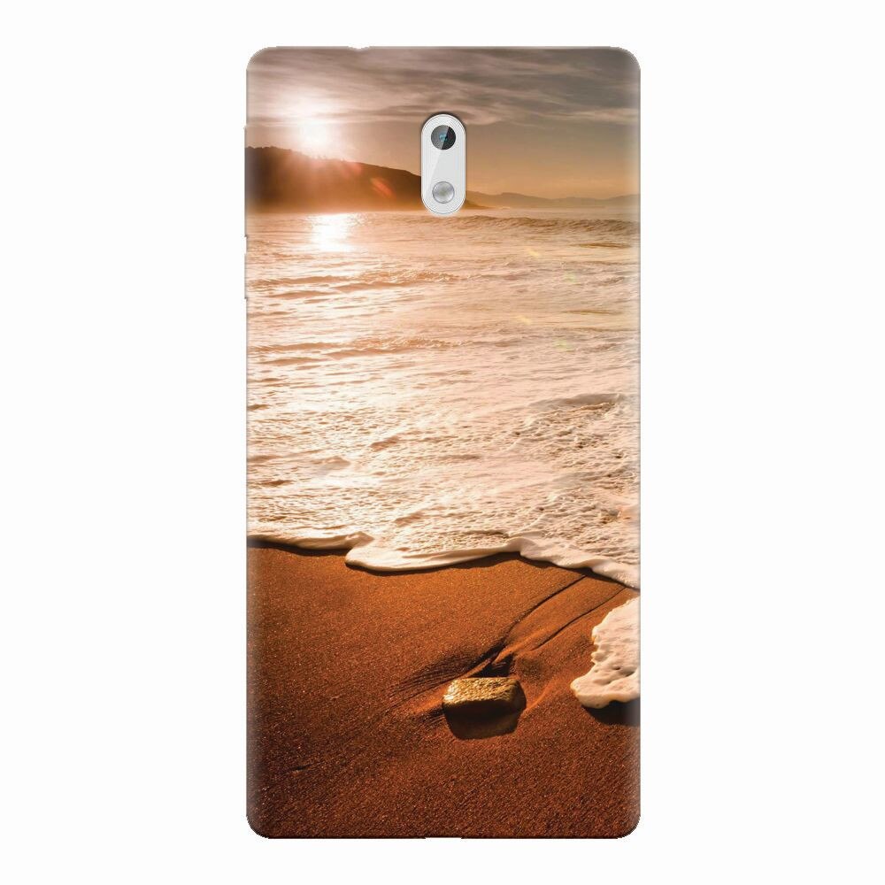 Husa silicon pentru Nokia 3, Sunset Foamy Beach Wave