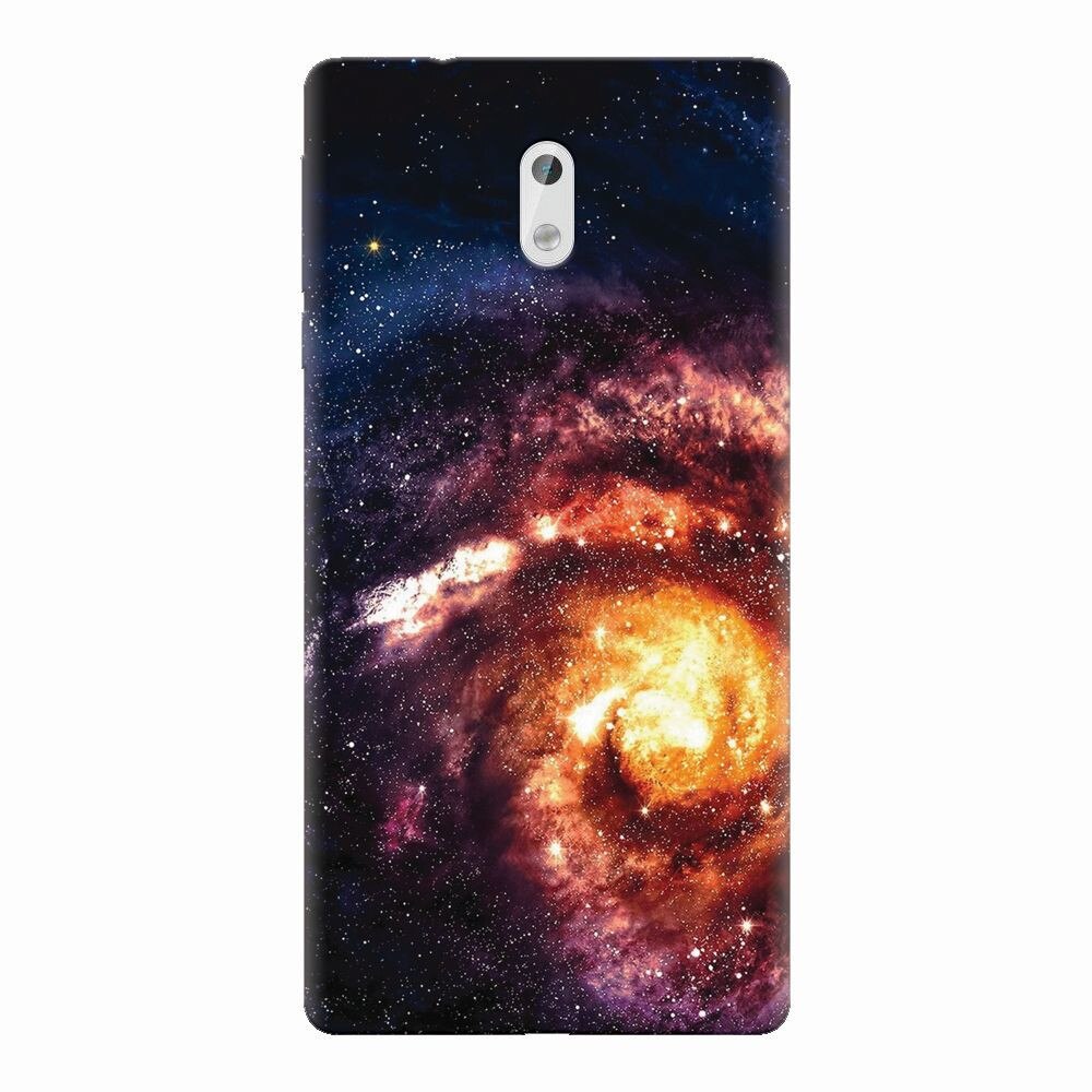 Husa silicon pentru Nokia 3, Spiral Galaxy Illustration