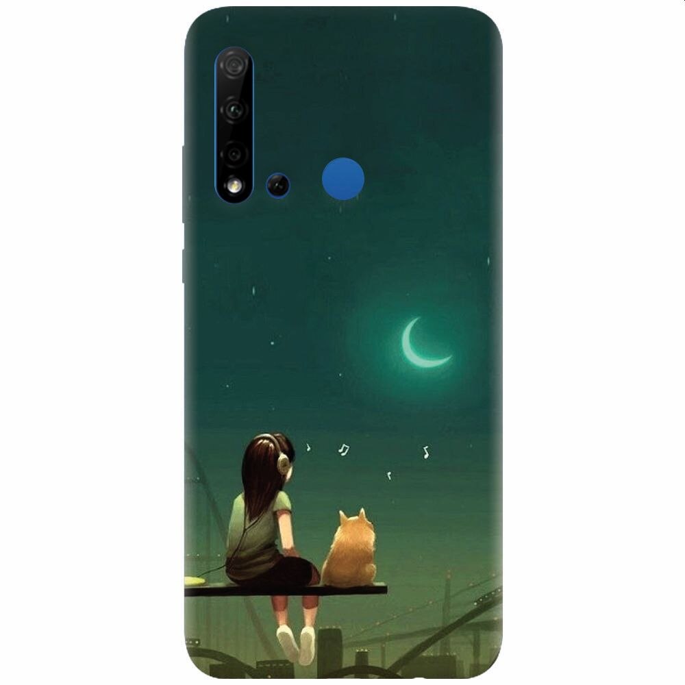Husa silicon pentru Huawei P20 Lite (2019), Cat And Girl