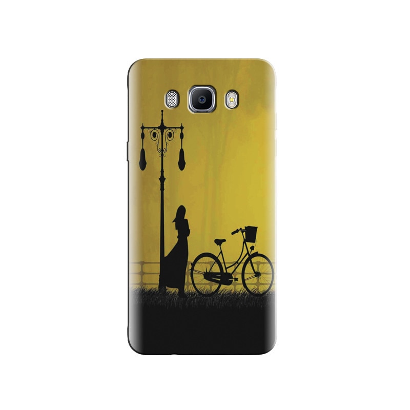 Husa Samsung J3 Girl With Cycle At Evening High Definition Photos