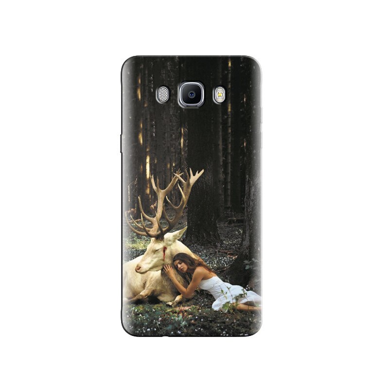 Husa Samsung J3 Girl Alone With Deer Sad
