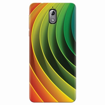 Husa silicon pentru Nokia 3.1, 3D Multicolor Abstract Lines Husa silicon pentru Nokia 3.1, 3D Multicolor Abstract Lines