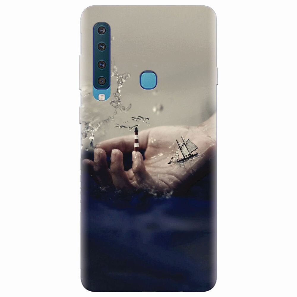 Husa silicon pentru Samsung Galaxy A9 2018, 3D Hand Ocean Render