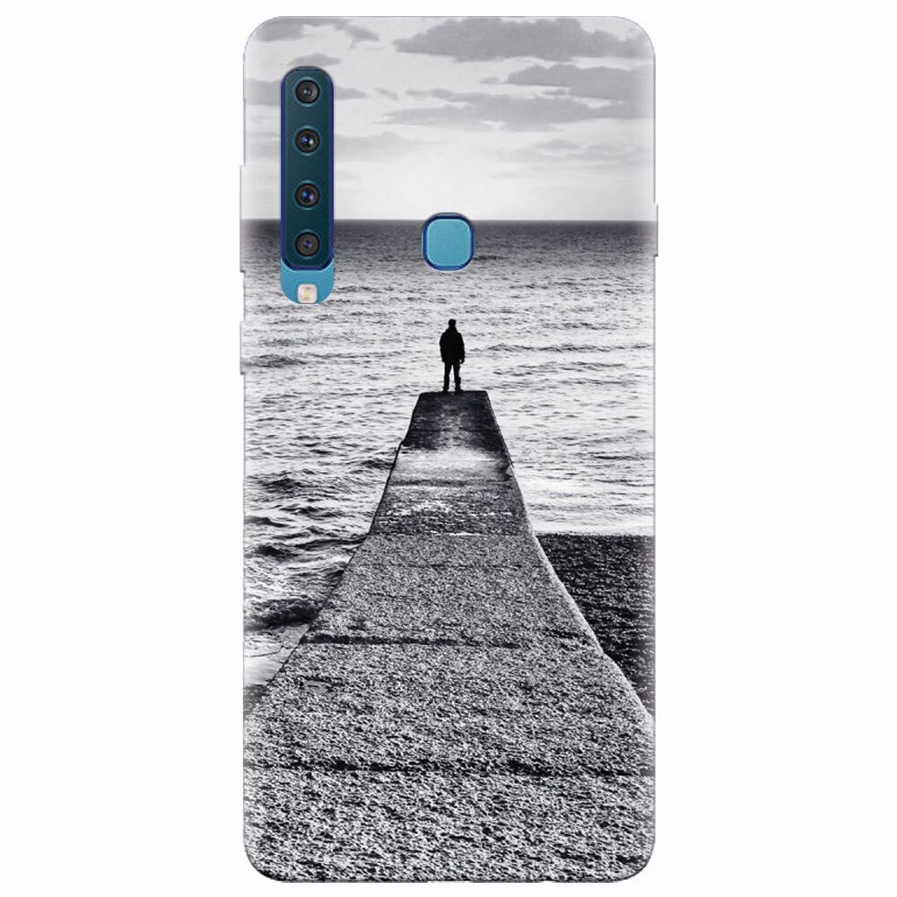 Husa silicon pentru Samsung Galaxy A9 2018, Abstract Dock Man Grey