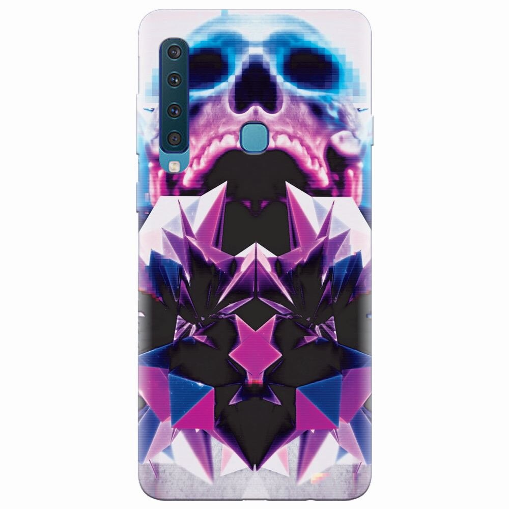 Husa silicon pentru Samsung Galaxy A9 2018, Abstract Framed Skull