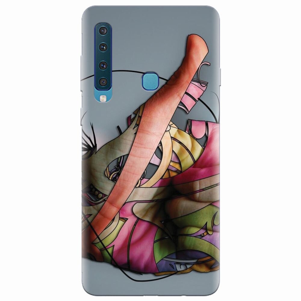 Husa silicon pentru Samsung Galaxy A9 2018, Abstract Minimalistic Hands