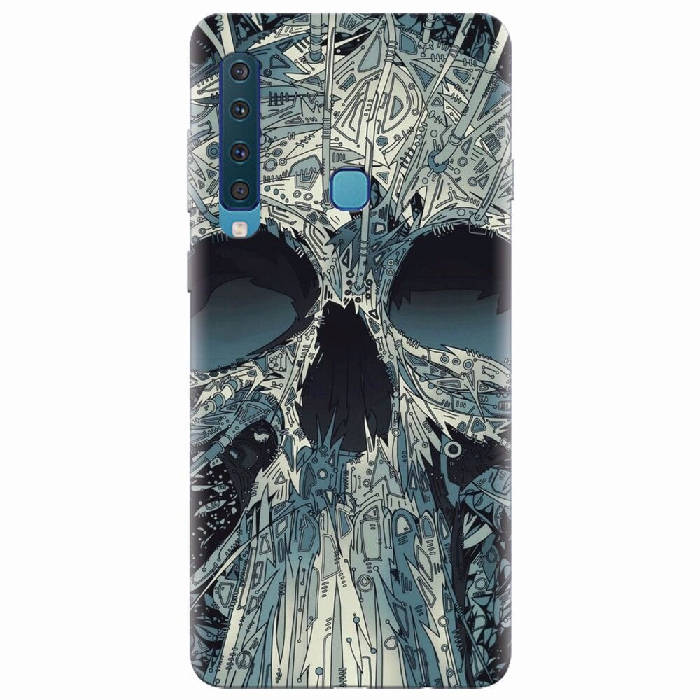 Husa silicon pentru Samsung Galaxy A9 2018, Abstract Skull Artwork Illustration