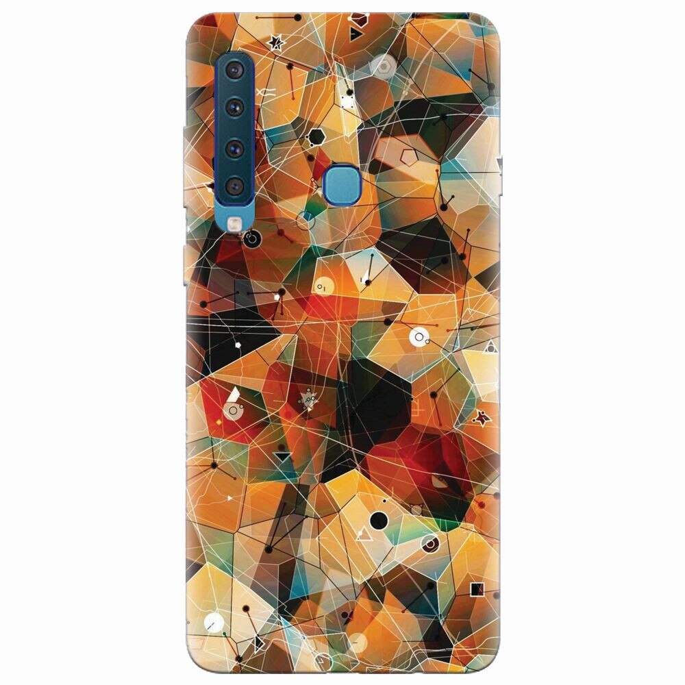 Husa silicon pentru Samsung Galaxy A9 2018, Abstract Triangles Connected Lines