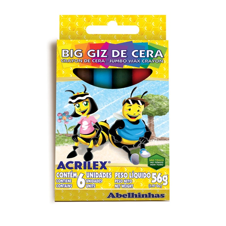 Culori cerate jumbo 6 culori 56g