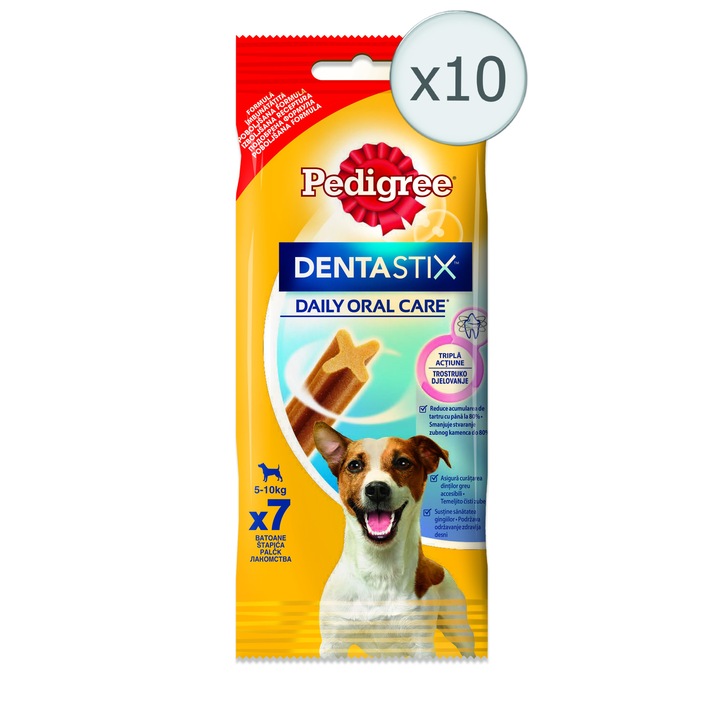 Награда за кучета Pedigree Dentastix Mono, Малки породи, 10 x 110 гр