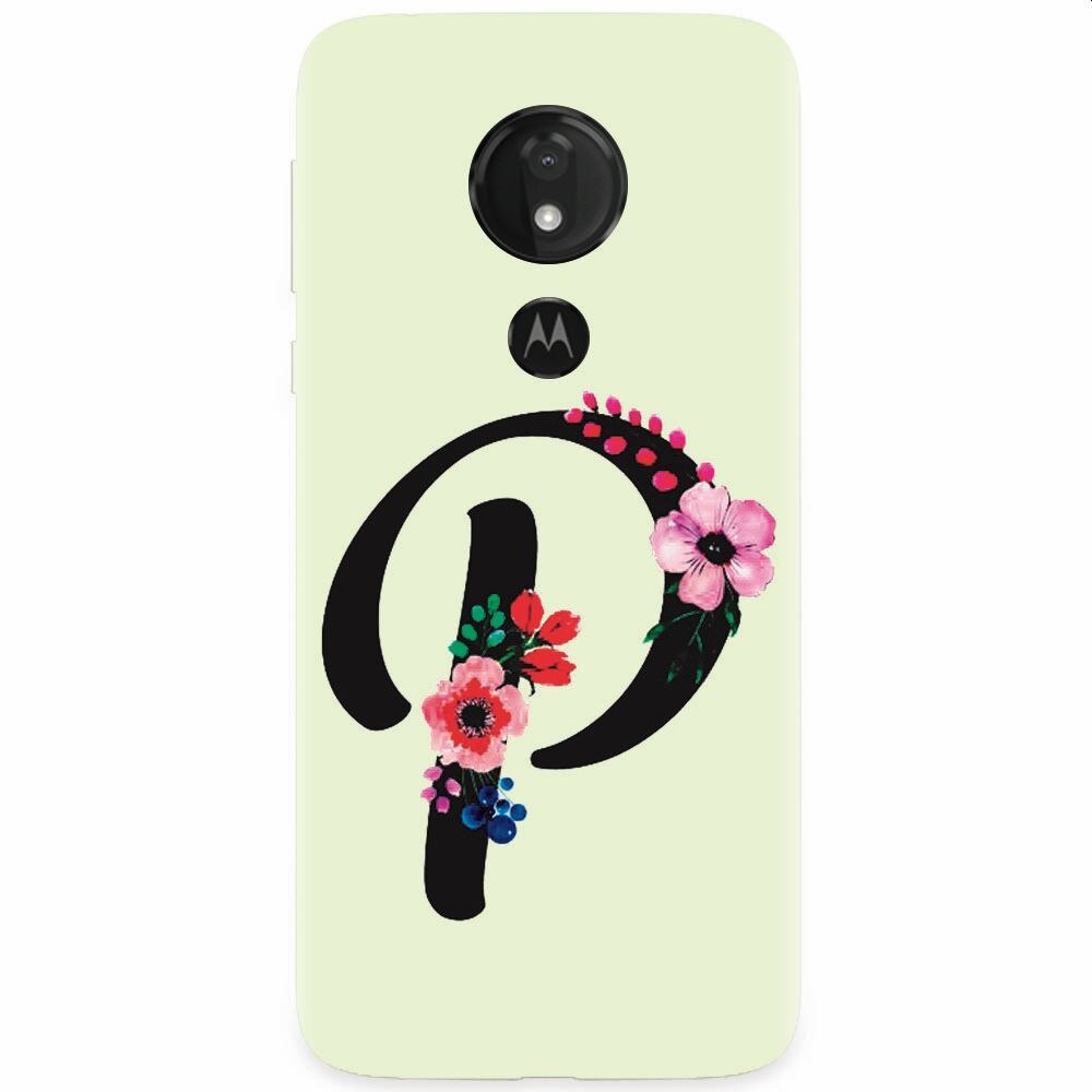 Husa silicon pentru Motorola Moto G7, Litera P