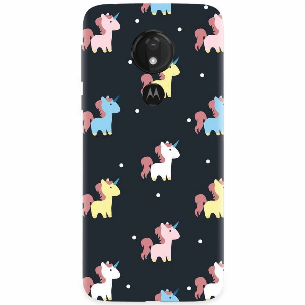 Husa silicon pentru Motorola Moto G7, Unicorns
