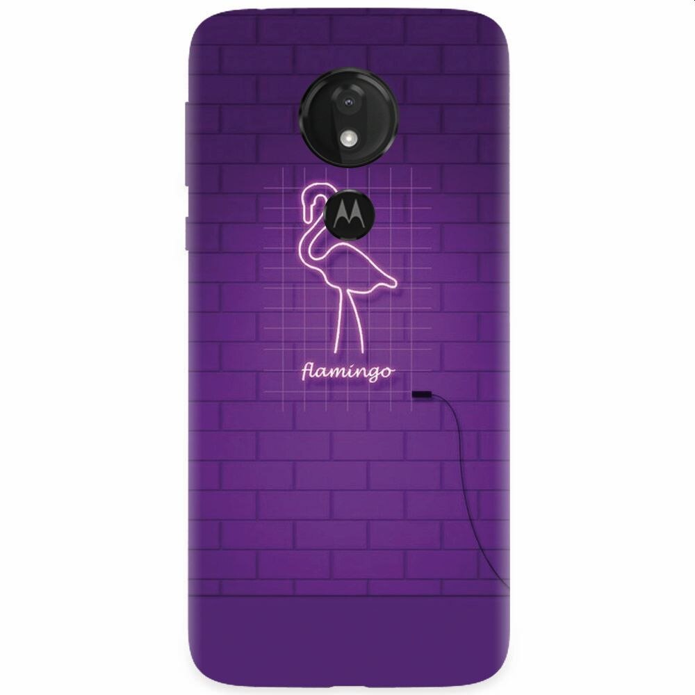 Husa silicon pentru Motorola Moto G7 Power, Light Flamingo