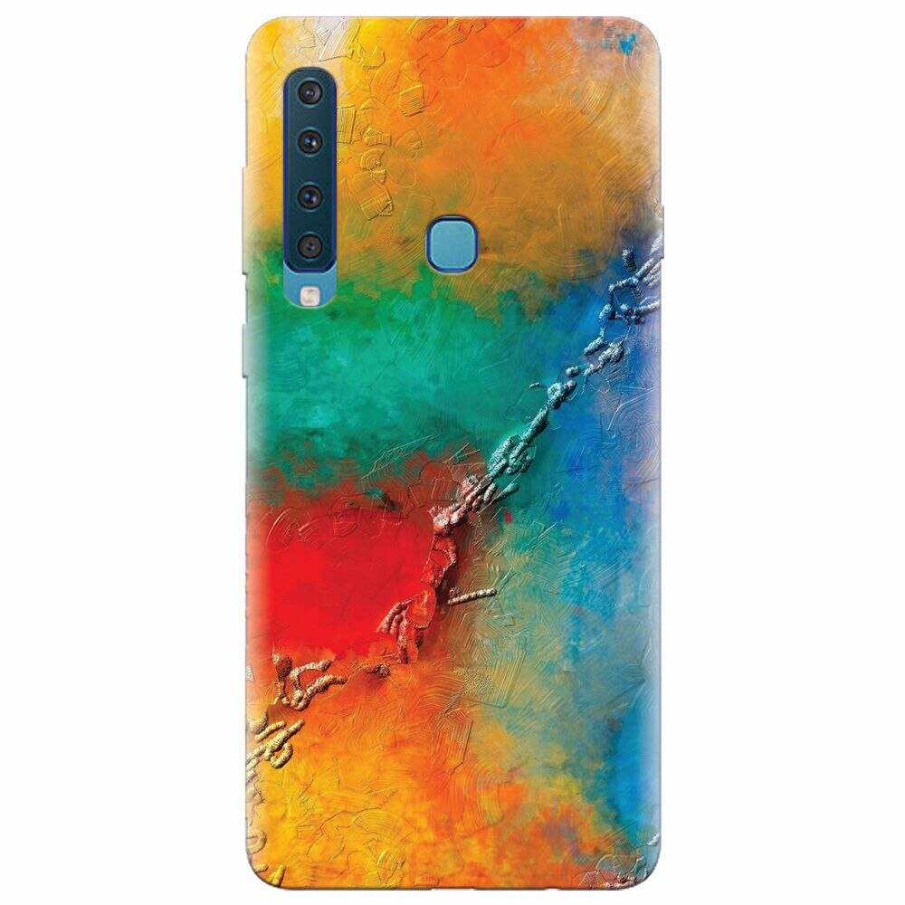 Husa silicon pentru Samsung Galaxy A9 2018, Colorful Wall Paint Texture