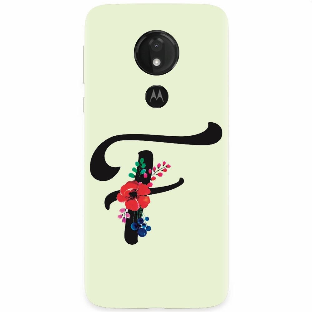 Husa silicon pentru Motorola Moto G7 Power, Litera F
