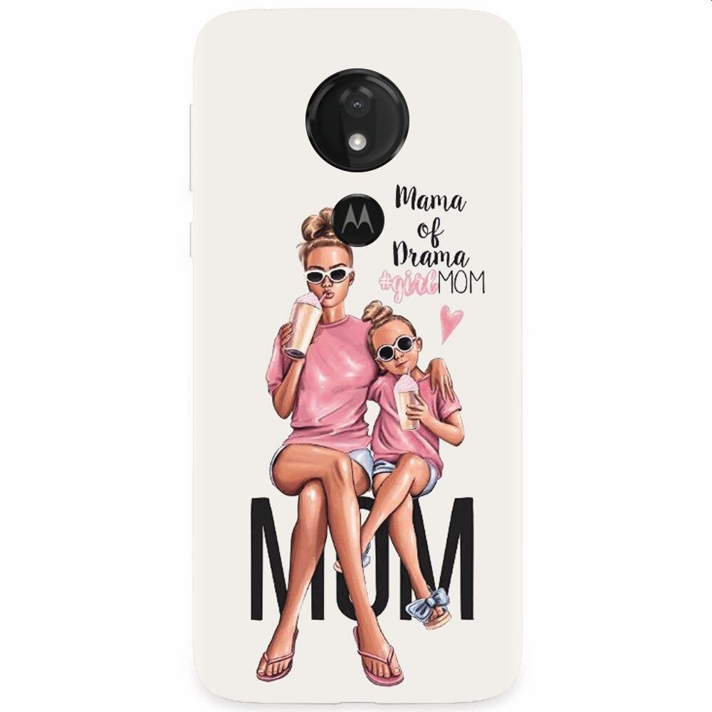 Husa silicon pentru Motorola Moto G7 Power, Mom Of Drama GirlMOM