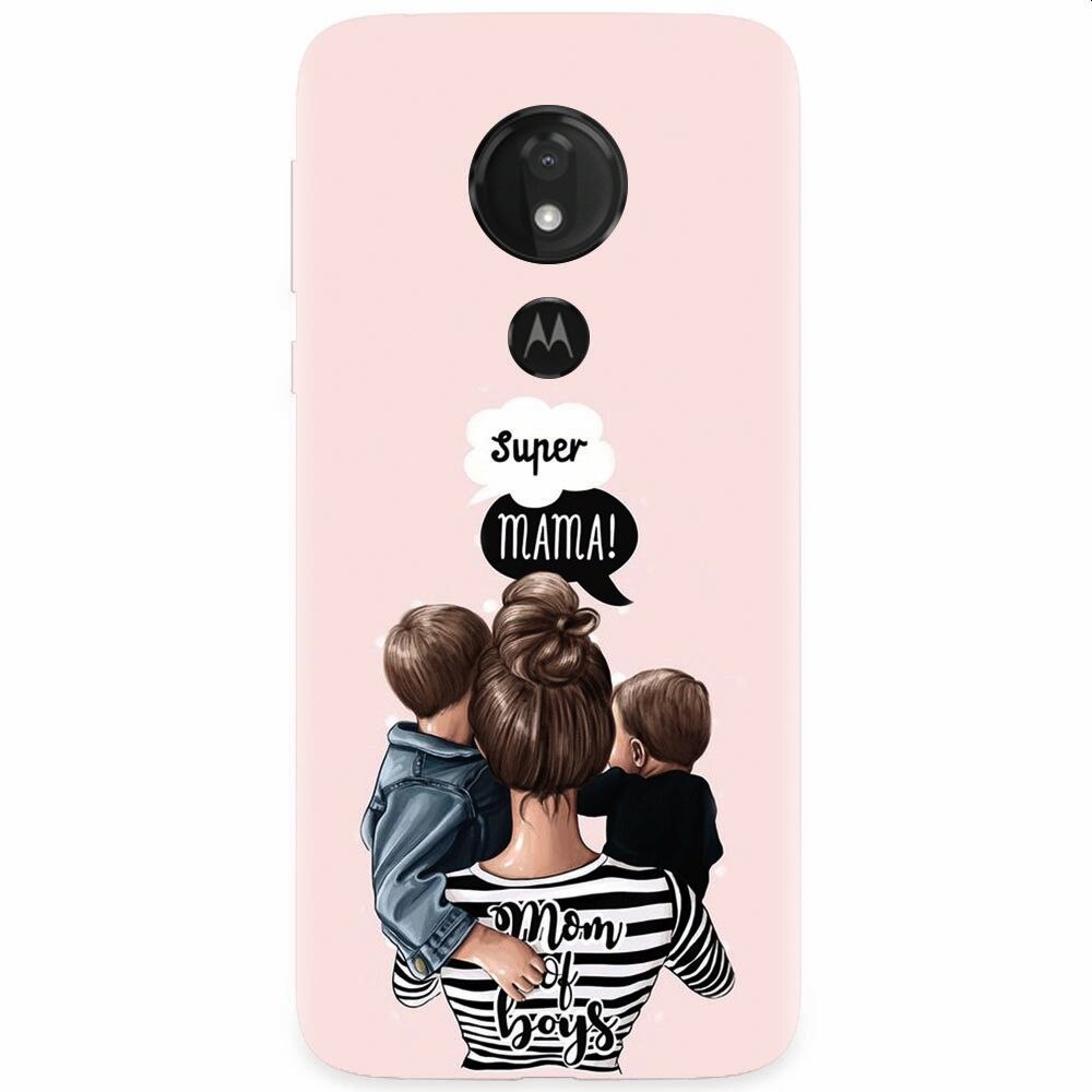 Husa silicon pentru Motorola Moto G7, Mom Of Boys