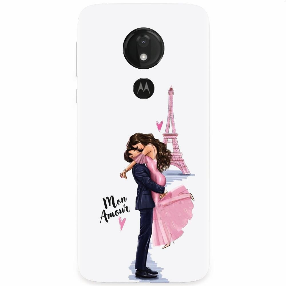 Husa silicon pentru Motorola Moto G7, Paris Love Mon Amour