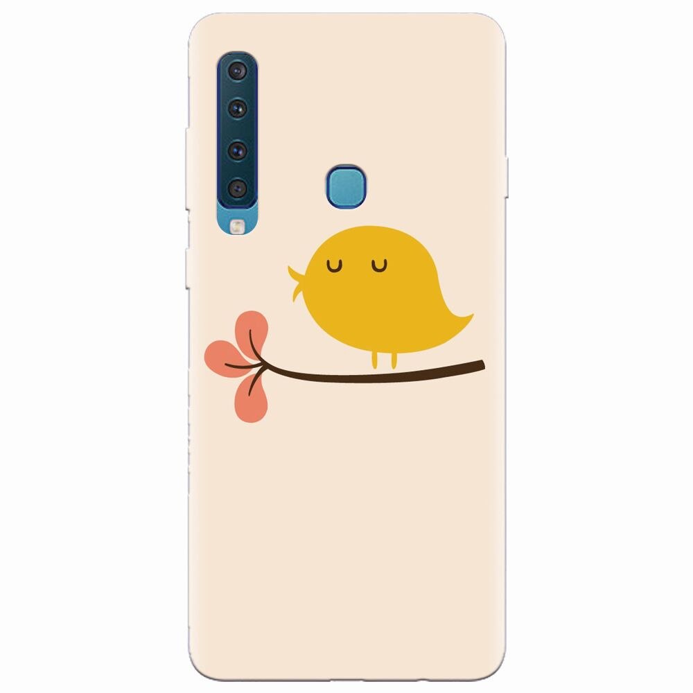 Husa silicon pentru Samsung Galaxy A9 2018, Flat Minimal Cute Bird Illustration