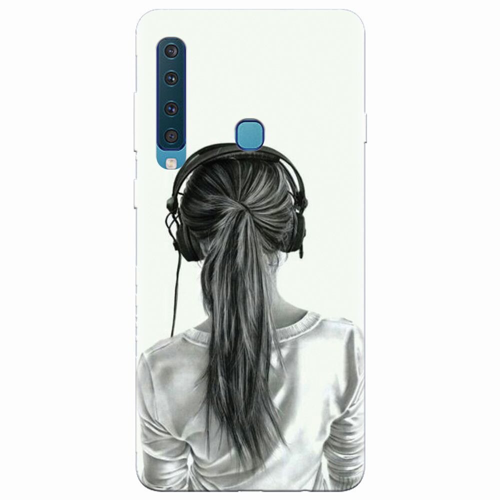 Husa silicon pentru Samsung Galaxy A9 2018, Girl With Headphone