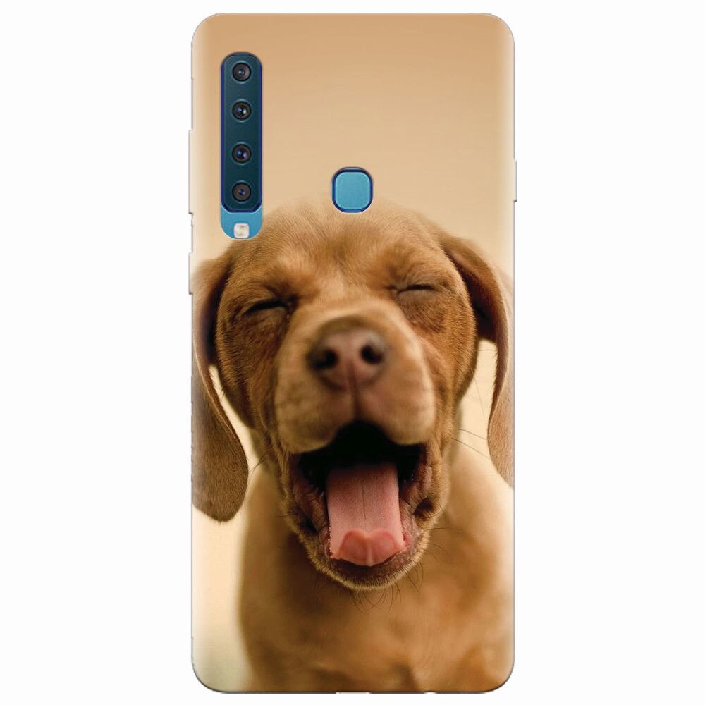 Husa silicon pentru Samsung Galaxy A9 2018, Cute Yawning Puppy