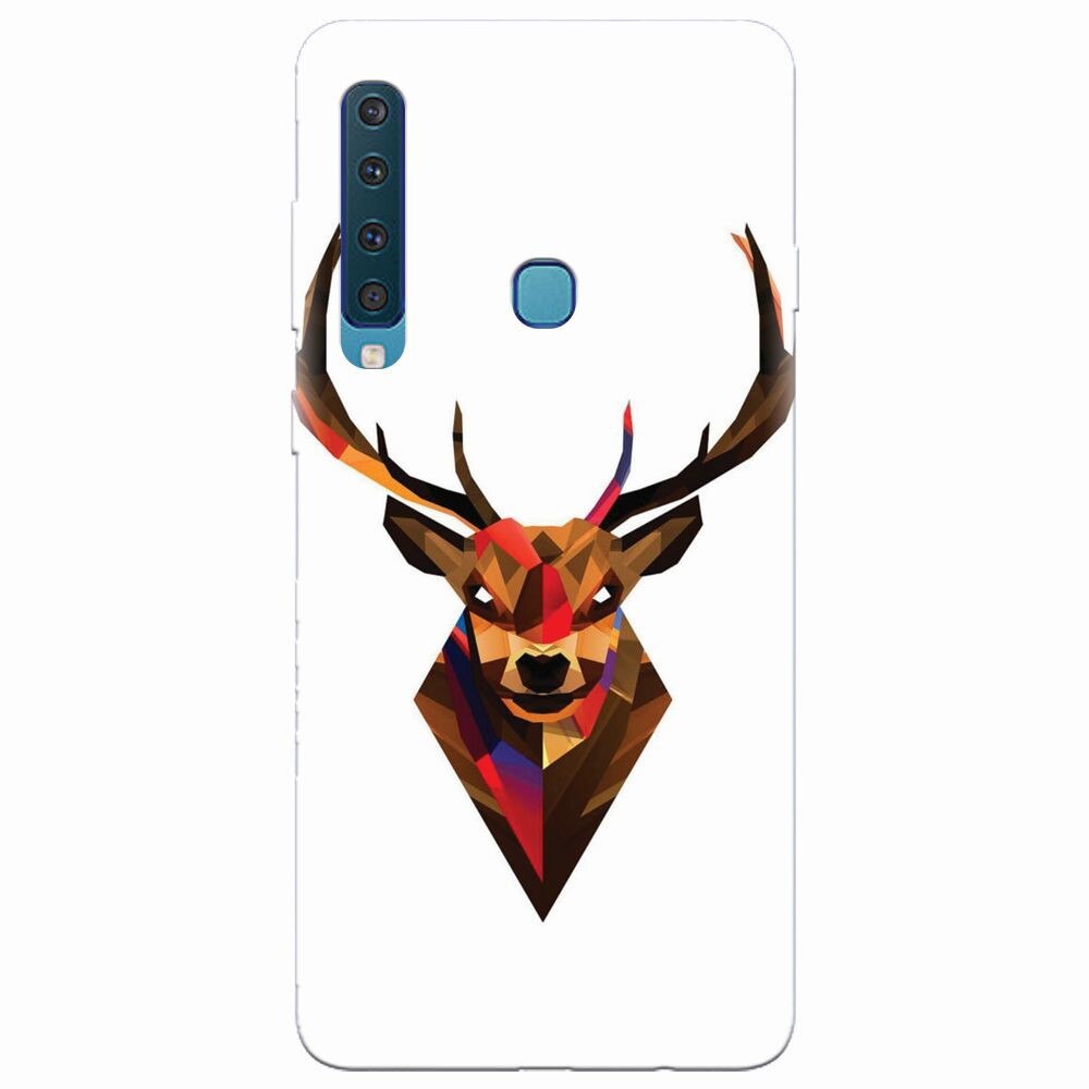 Husa silicon pentru Samsung Galaxy A9 2018, Geometric Tibetan Antelope