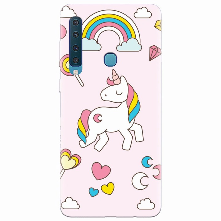 Силиконов калъф за Samsung Galaxy A9 2018, Сладък еднорог
