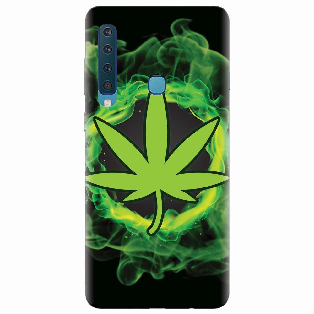 Husa silicon pentru Samsung Galaxy A9 2018, GreenFlames