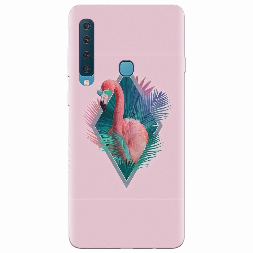 Husa silicon pentru Samsung Galaxy A9 2018, Flamingo With Sunglass