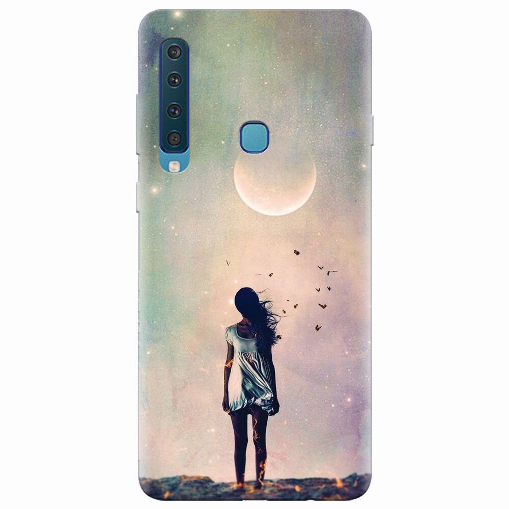 Husa silicon pentru Samsung Galaxy A9 2018, Alone Woman Cgi Hd K