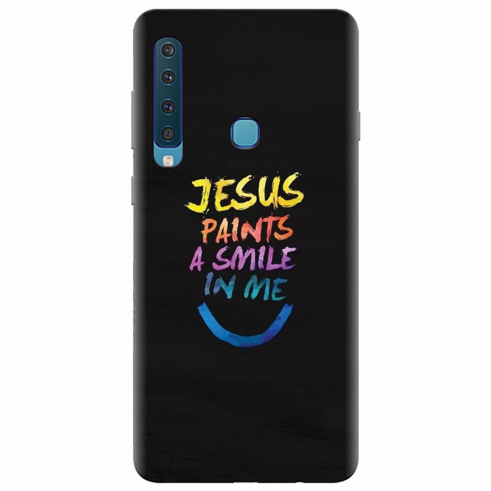 Husa silicon pentru Samsung Galaxy A9 2018, Jesus Paints A Smile In Me