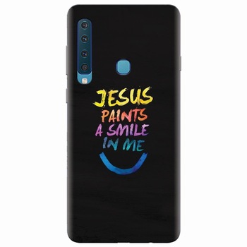 Husa silicon pentru Samsung Galaxy A9 2018, Jesus Paints A Smile In Me Husa silicon pentru Samsung Galaxy A9 2018, Jesus Paints A Smile In Me