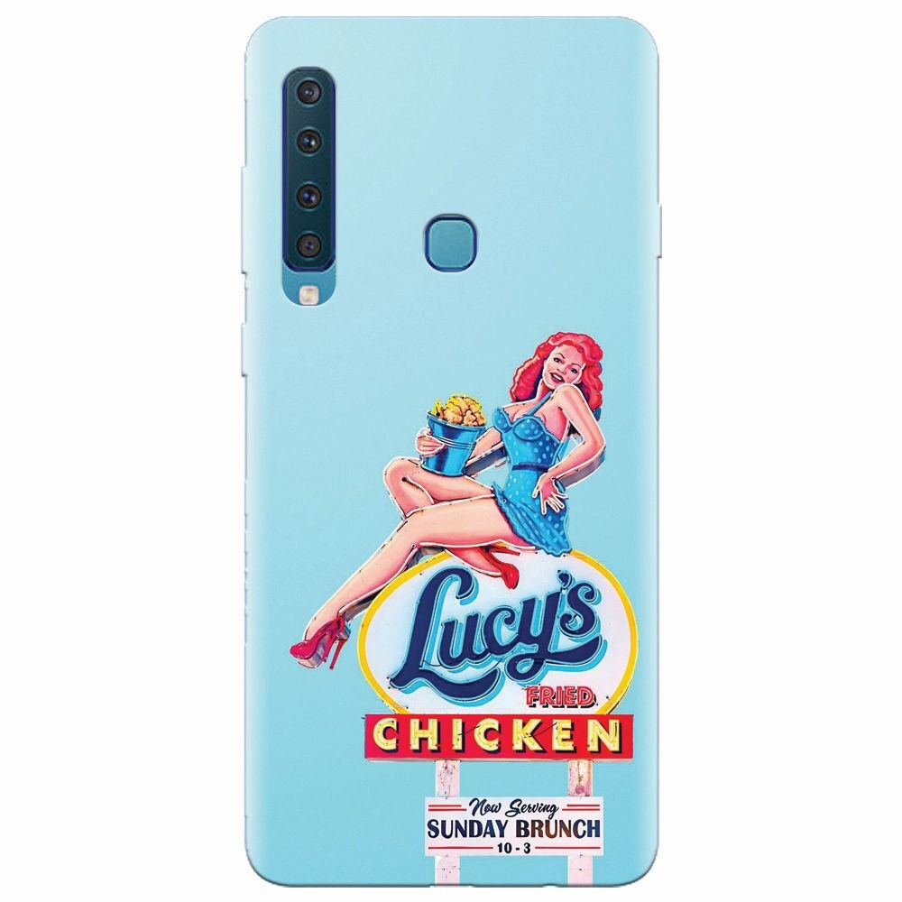 Husa silicon pentru Samsung Galaxy A9 2018, American Vintage Restaurant Sign