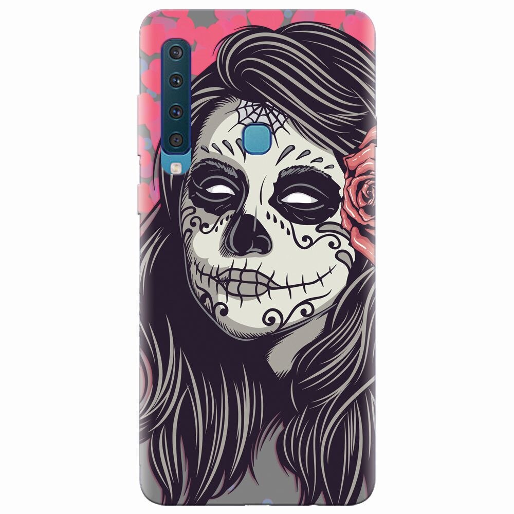 Husa silicon pentru Samsung Galaxy A9 2018, Mexican Girl Skull