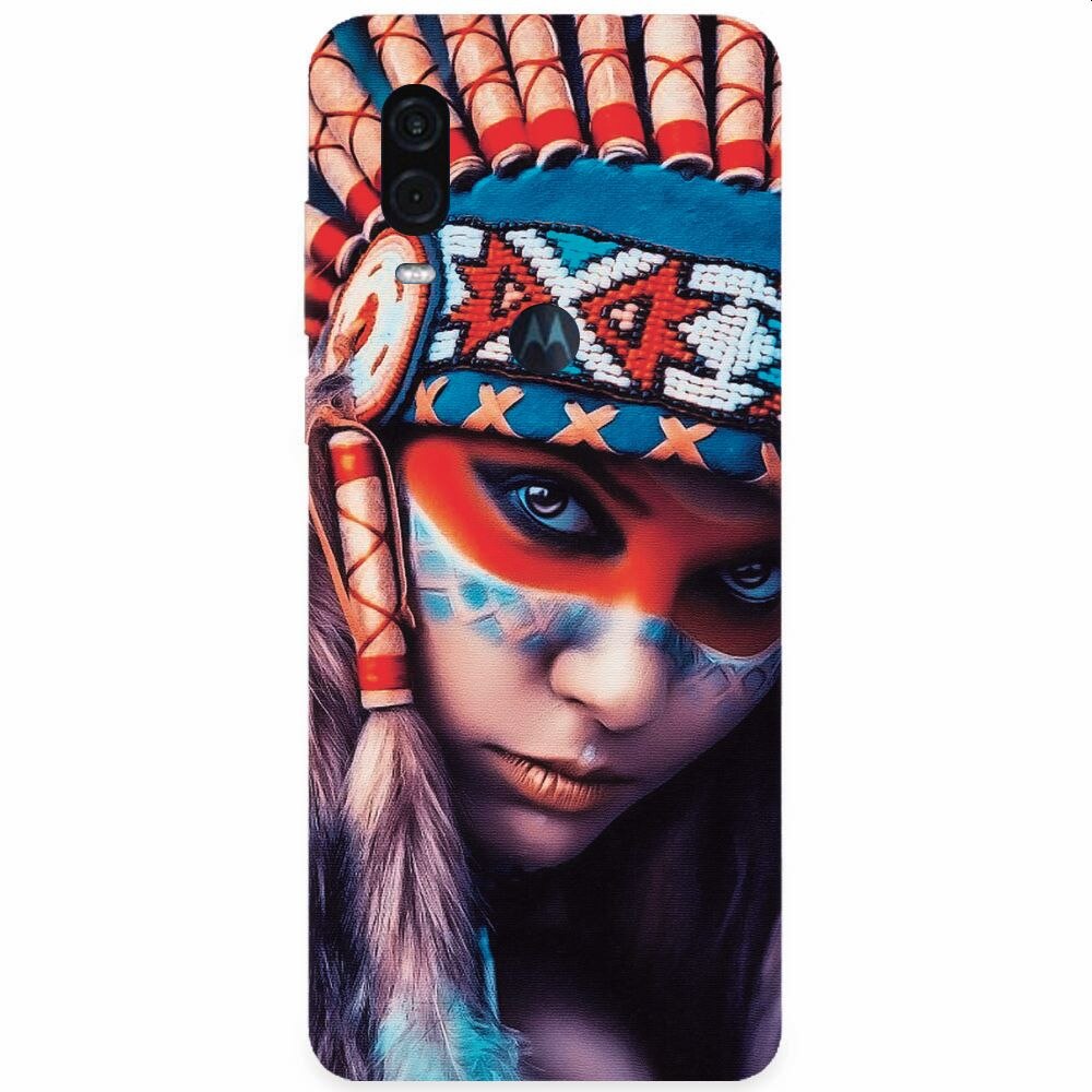 Husa silicon pentru Motorola One Vision, Attractive Girl Model