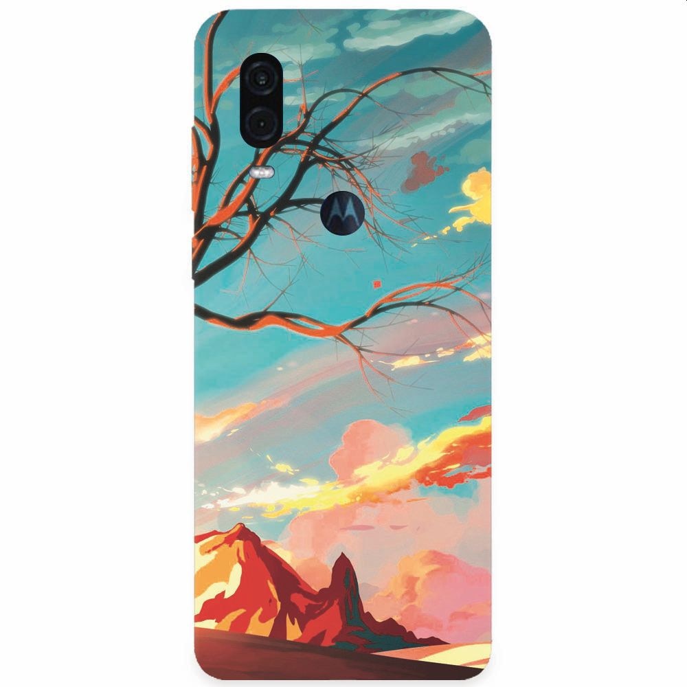 Husa silicon pentru Motorola One Vision, Artistic Landscape