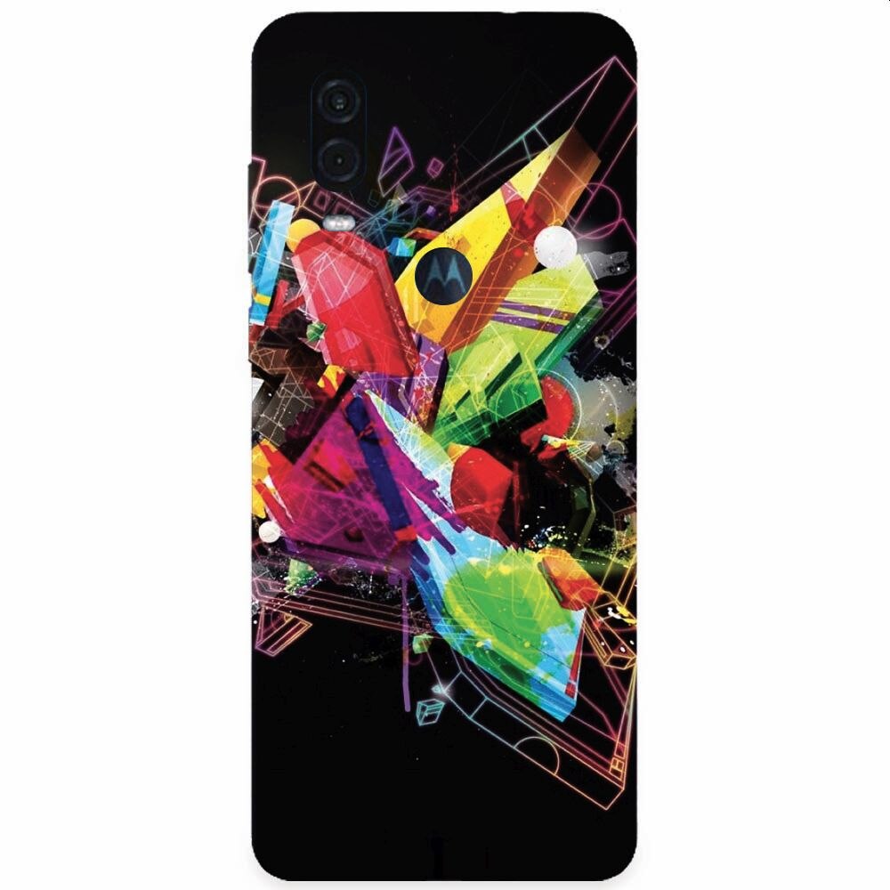 Husa silicon pentru Motorola One Vision, Abstract Shape