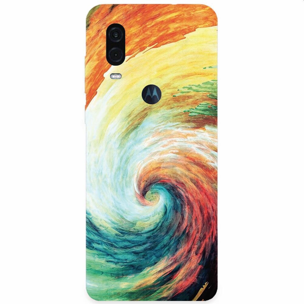 Husa silicon pentru Motorola One Vision, Big Wave Painting
