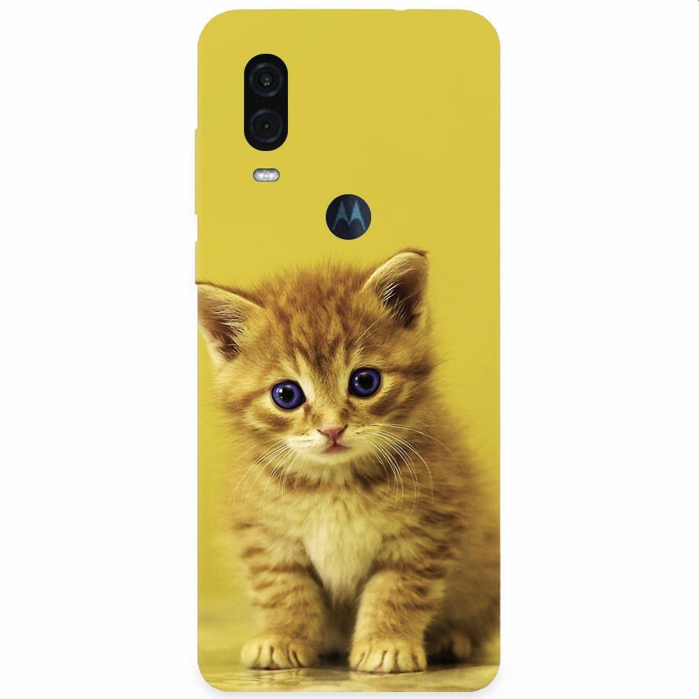 Husa silicon pentru Motorola One Vision, Baby Kitten
