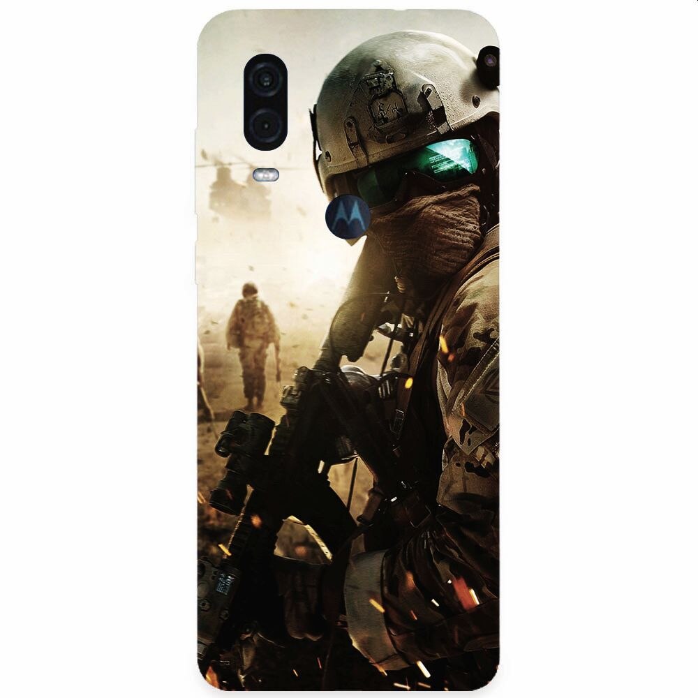 Husa silicon pentru Motorola One Vision, Battlefield